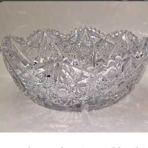 Vintage American Elegant Crystal Cut Glass Bowl